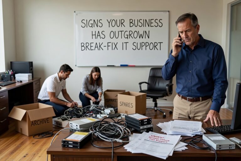 Learn the warning signs your business has outgrown break-fix IT support—and what recurring costs, downtime, and gaps are really telling you.