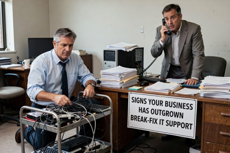Still using break-fix IT support? Learn the signs your business has outgrown it — and what a more proactive approach looks like.