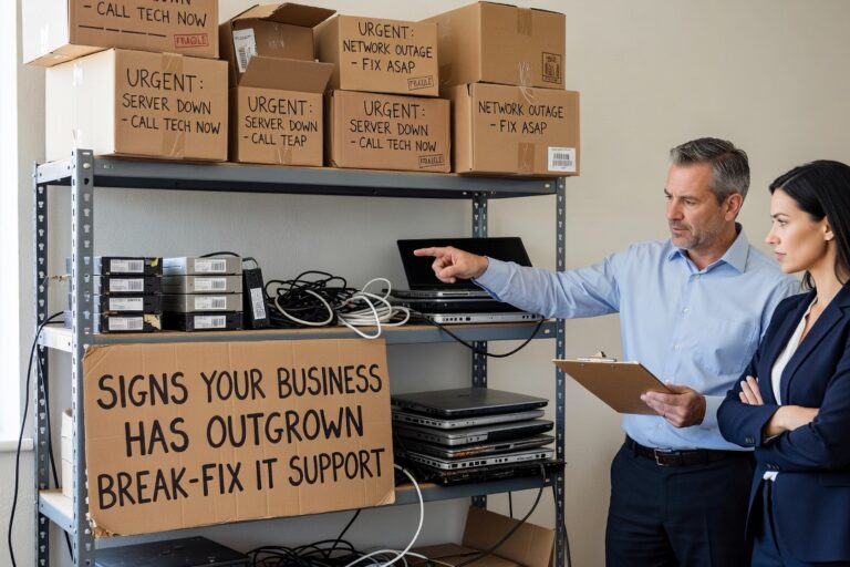 Recurring IT problems, unpredictable costs, and no security oversight are clear signs your business has outgrown break-fix IT support. Here's what to look for.