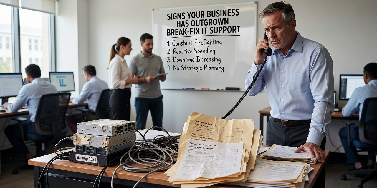 Recognizing the signs your business has outgrown break-fix IT support can prevent costly downtime and recurring problems. Here's what to look for.