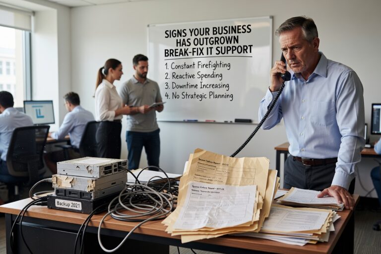Signs Your Business Has Outgrown Break-Fix IT Support Featured Image Recognizing the signs your business has outgrown break-fix IT support can prevent costly downtime and recurring problems. Here's what to look for.