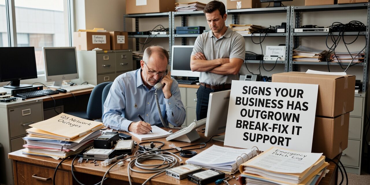 Signs Your Business Has Outgrown Break-Fix IT Support Featured Image Still using break-fix IT support? Learn the warning signs that your business has outgrown the reactive model and what to do about it.