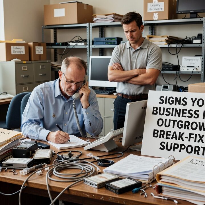 Signs Your Business Has Outgrown Break-Fix IT Support Featured Image Still using break-fix IT support? Learn the warning signs that your business has outgrown the reactive model and what to do about it.