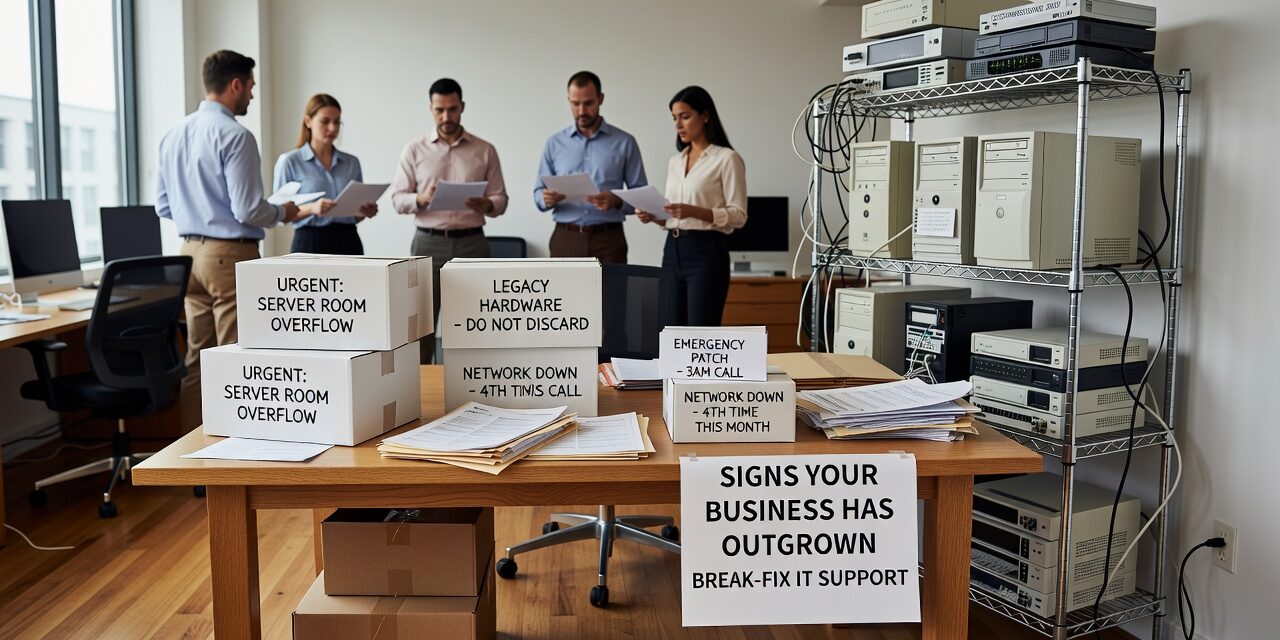Signs Your Business Has Outgrown Break-Fix IT Support Featured Image Recurring IT problems, unpredictable costs, and security gaps are signs your business has outgrown break-fix IT support. Here's how to recognize the shift.
