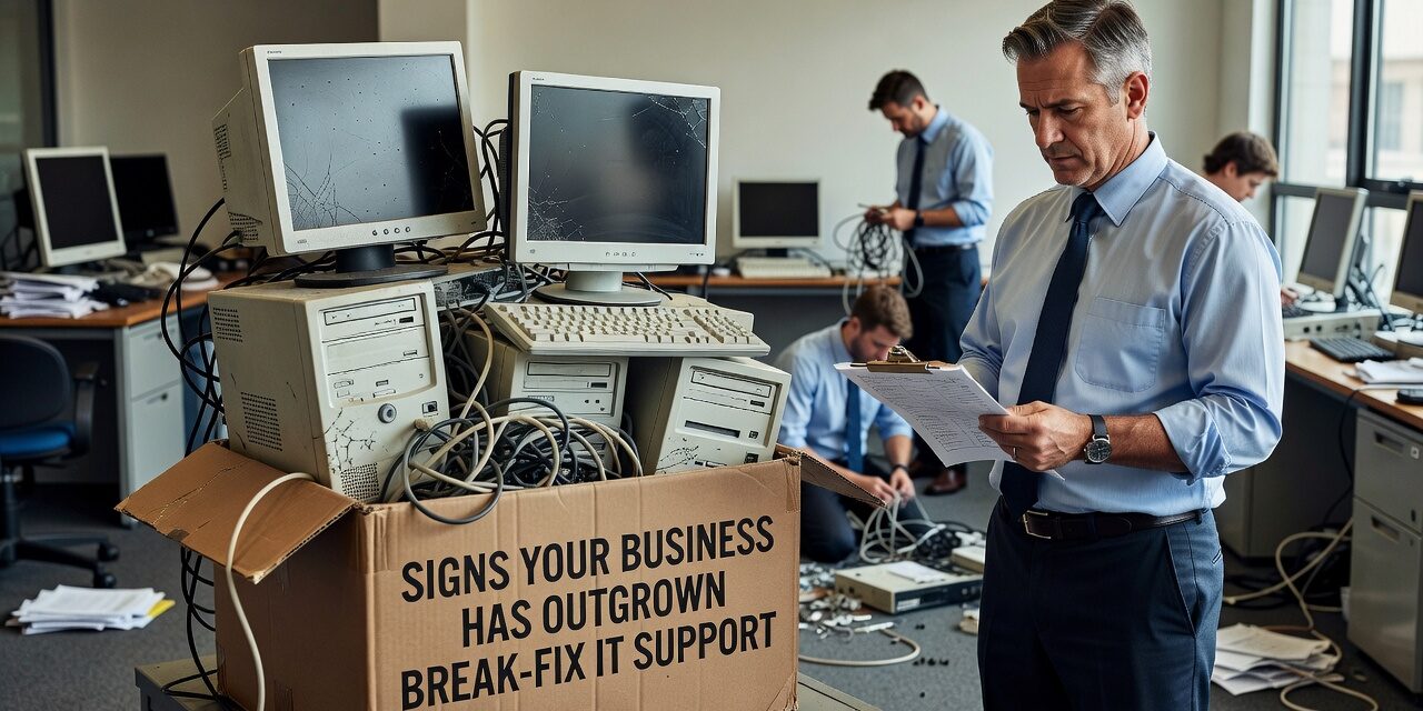 Signs Your Business Has Outgrown Break-Fix IT Support Featured Image Recurring IT issues, unpredictable costs, and backup blind spots are signs your business has outgrown break-fix IT support. Here is what to look for.