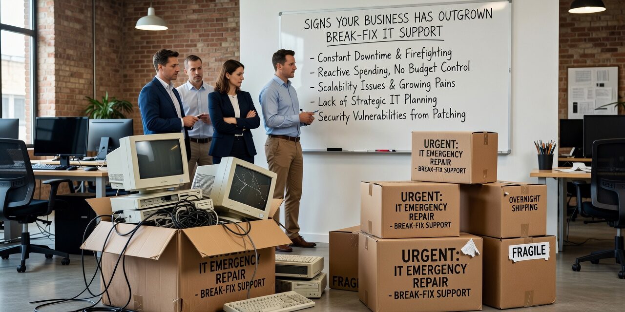 Signs Your Business Has Outgrown Break-Fix IT Support Featured Image Recognizing the signs your business has outgrown break-fix IT support can help you avoid downtime, hidden costs, and recurring problems that slow growth.