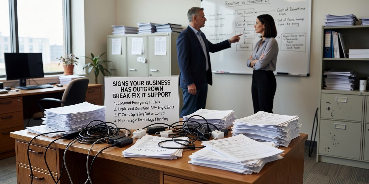 Still calling IT only when something breaks? Here are the clearest signs your business has outgrown break-fix IT support — and what to do about it.