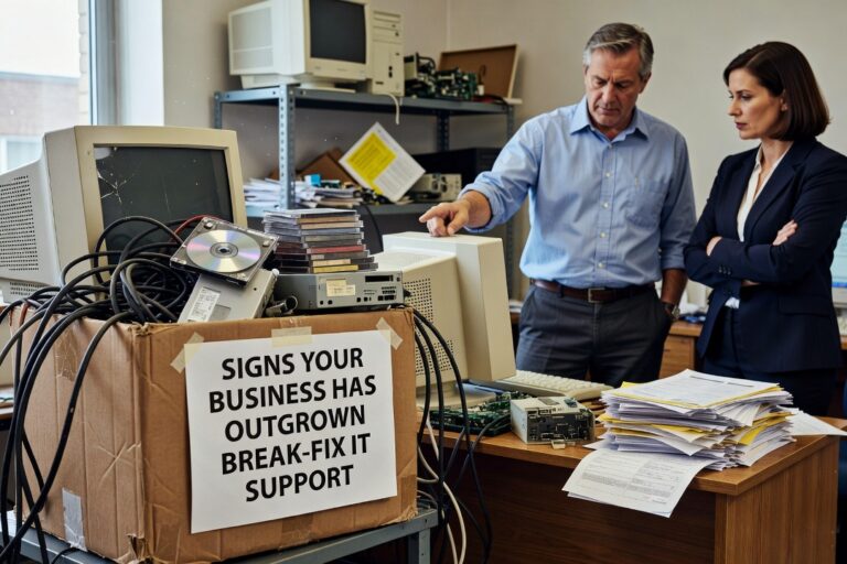 Signs Your Business Has Outgrown Break-Fix IT Support Featured Image Learn the clearest signs your business has outgrown break-fix IT support—and what that shift is actually costing your team and operations.
