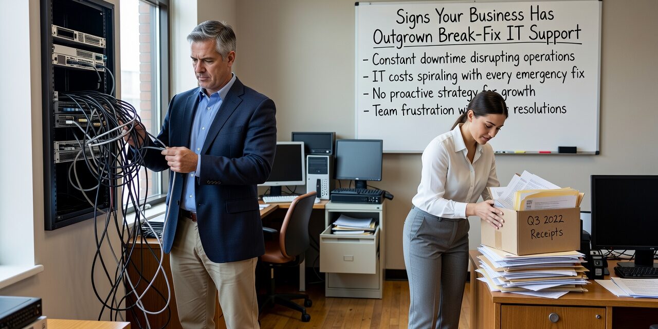 Learn the warning signs your business has outgrown break-fix IT support and what a proactive IT approach looks like for growing companies.