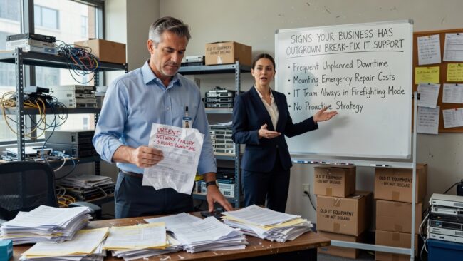 Signs Your Business Has Outgrown Break-Fix IT Support Featured Image Recognize the signs your business has outgrown break-fix IT support — before a major incident forces the decision for you.