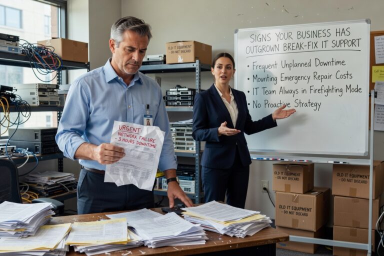 Signs Your Business Has Outgrown Break-Fix IT Support Featured Image Recognize the signs your business has outgrown break-fix IT support — before a major incident forces the decision for you.