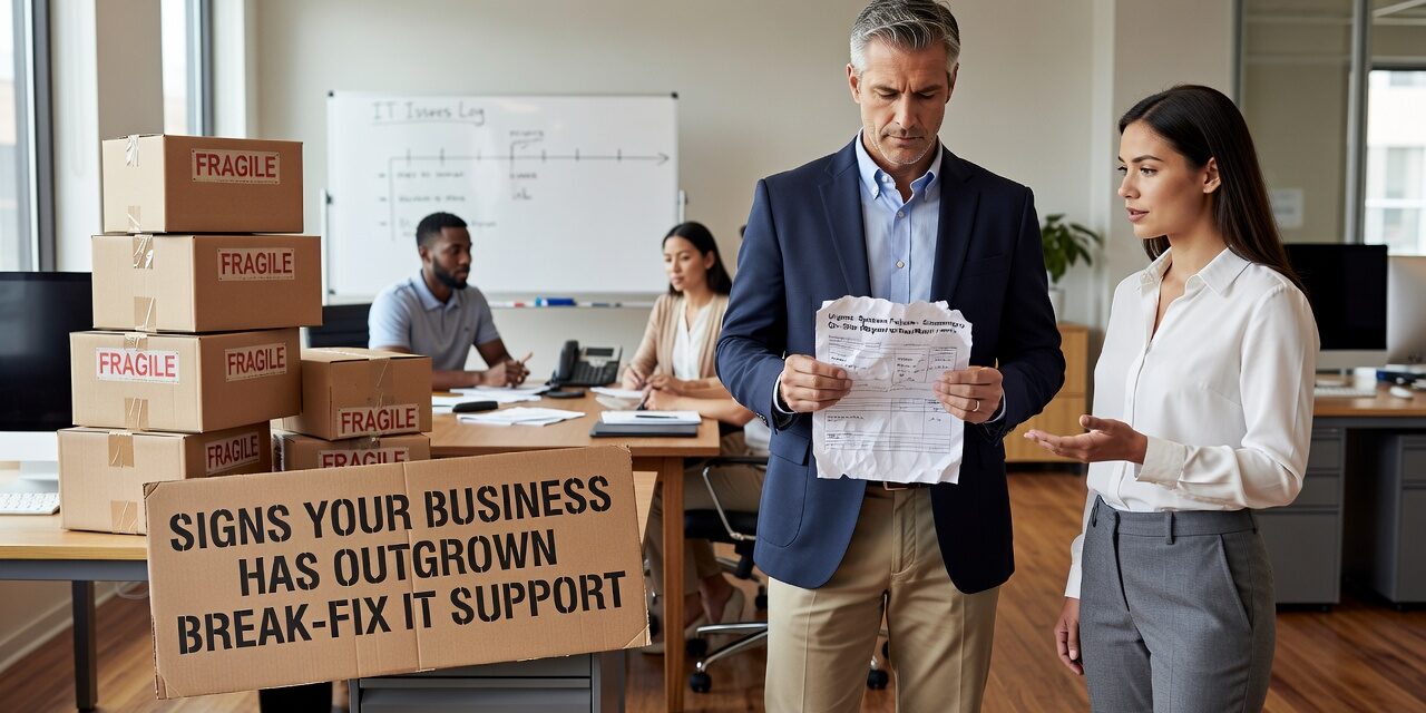 Seeing recurring IT problems, slow onboarding, or missing documentation? These are signs your business has outgrown break-fix IT support.