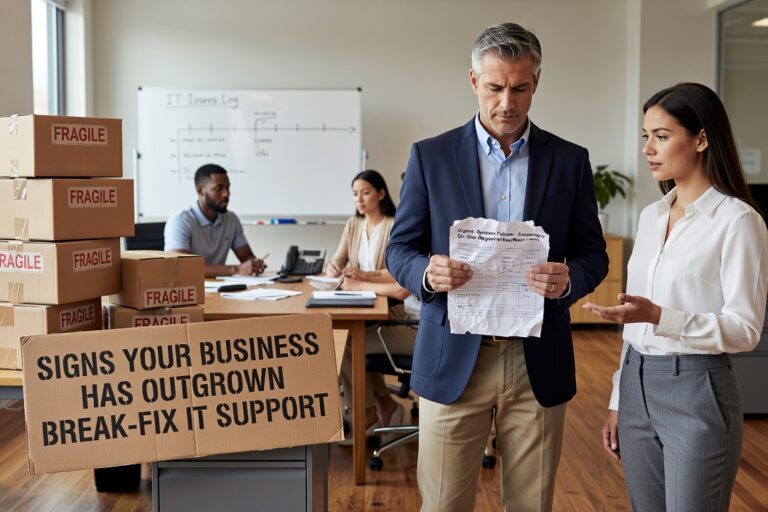 Signs Your Business Has Outgrown Break-Fix IT Support Featured Image Seeing recurring IT problems, slow onboarding, or missing documentation? These are signs your business has outgrown break-fix IT support.