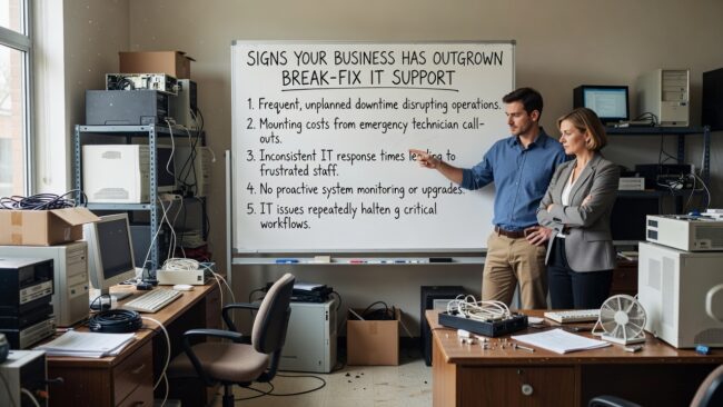 Signs Your Business Has Outgrown Break-Fix IT Support Featured Image Seeing the same IT problems repeat? Learn the signs your business has outgrown break-fix IT support and what to do about it.