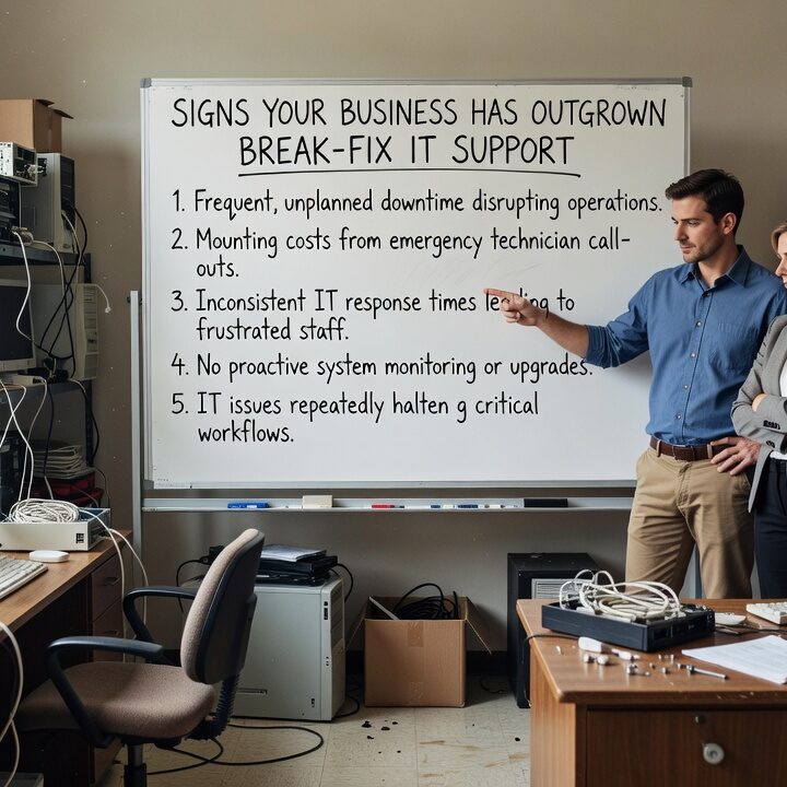 Seeing the same IT problems repeat? Learn the signs your business has outgrown break-fix IT support and what to do about it.