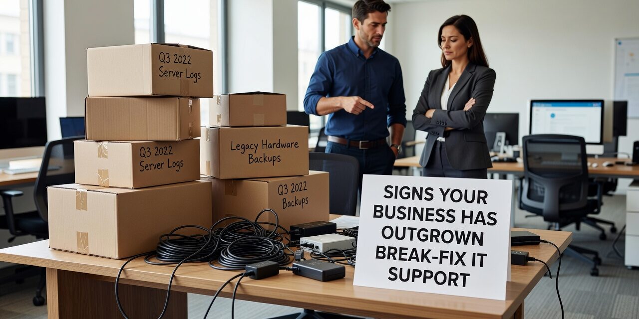 Recurring IT problems, frequent downtime, and vendor confusion are signs your business has outgrown break-fix IT support. Here's how to recognize them.