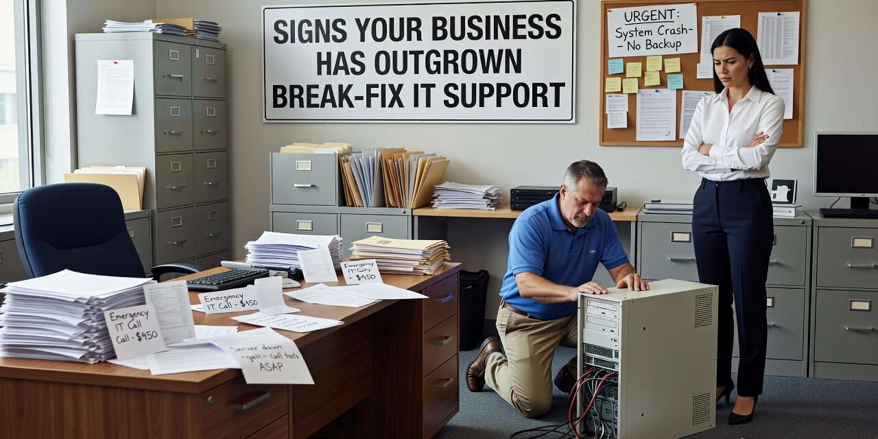 Recurring IT problems, unpredictable costs, and security gaps are clear signs your business has outgrown break-fix IT support. Here's what to look for.