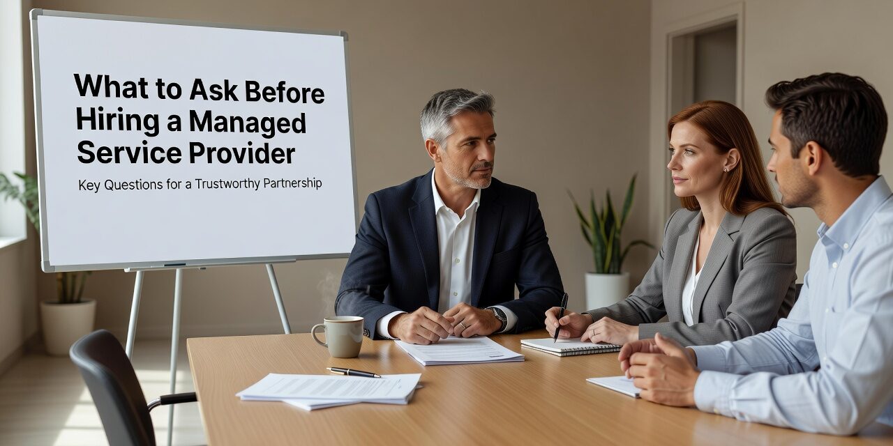 What to Ask Before Hiring a Managed Service Provider Featured Image Essential questions to ask before hiring a managed service provider. Learn what to evaluate about SLAs, security, monitoring, and support.