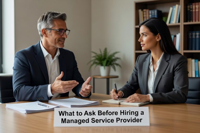 Essential questions to ask managed service providers before hiring. Learn what to evaluate for response times, security expertise, and business continuity.