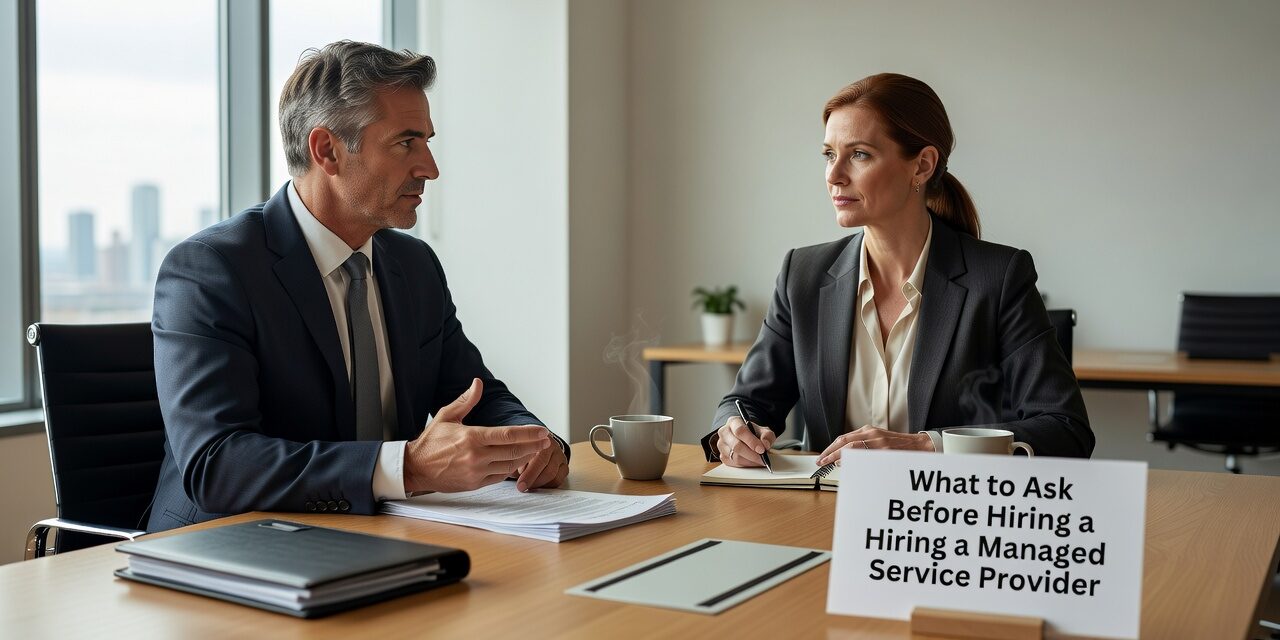 What to Ask Before Hiring a Managed Service Provider Featured Image Essential questions to ask managed service providers before signing a contract. Learn what to evaluate for IT support, response times, costs, and security.