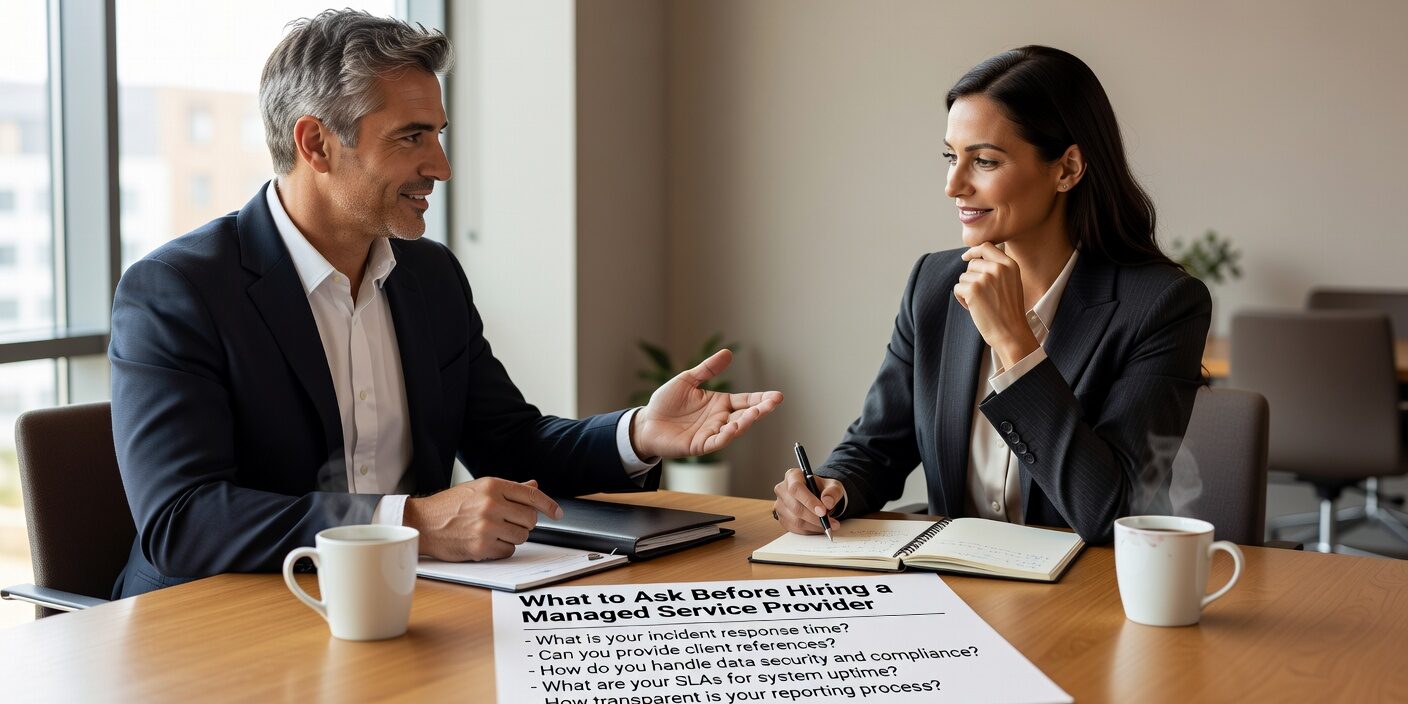 What to Ask Before Hiring a Managed Service Provider Featured Image Essential questions to ask when evaluating IT support providers. Get specific answers about security, response times, contracts, and transition planning.