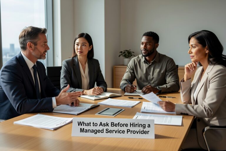 What to Ask Before Hiring a Managed Service Provider Featured Image Key questions to ask before hiring a managed service provider — covering support, backups, reporting, and contract terms for business decision-makers.