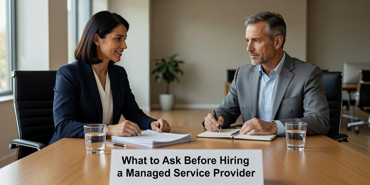 Hiring an IT provider? These questions help you evaluate scope, response times, security practices, and onboarding before you sign anything.