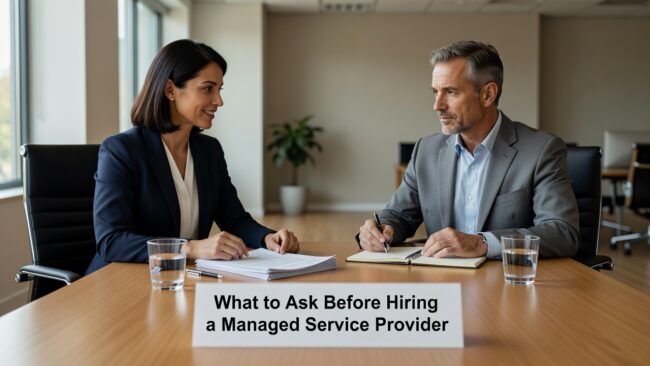 What to Ask Before Hiring a Managed Service Provider Featured Image Hiring an IT provider? These questions help you evaluate scope, response times, security practices, and onboarding before you sign anything.