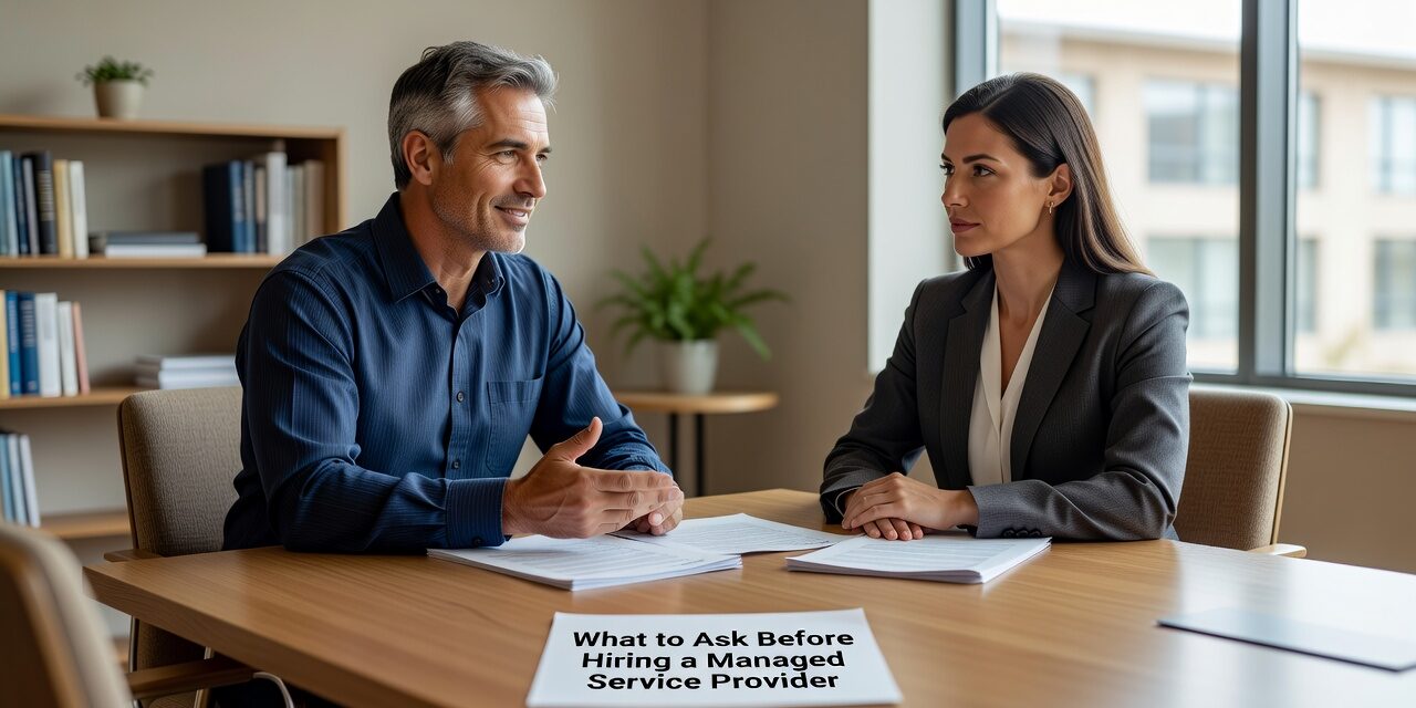 Know what to ask before hiring a managed service provider. A practical checklist covering support scope, SLAs, security, and onboarding red flags.