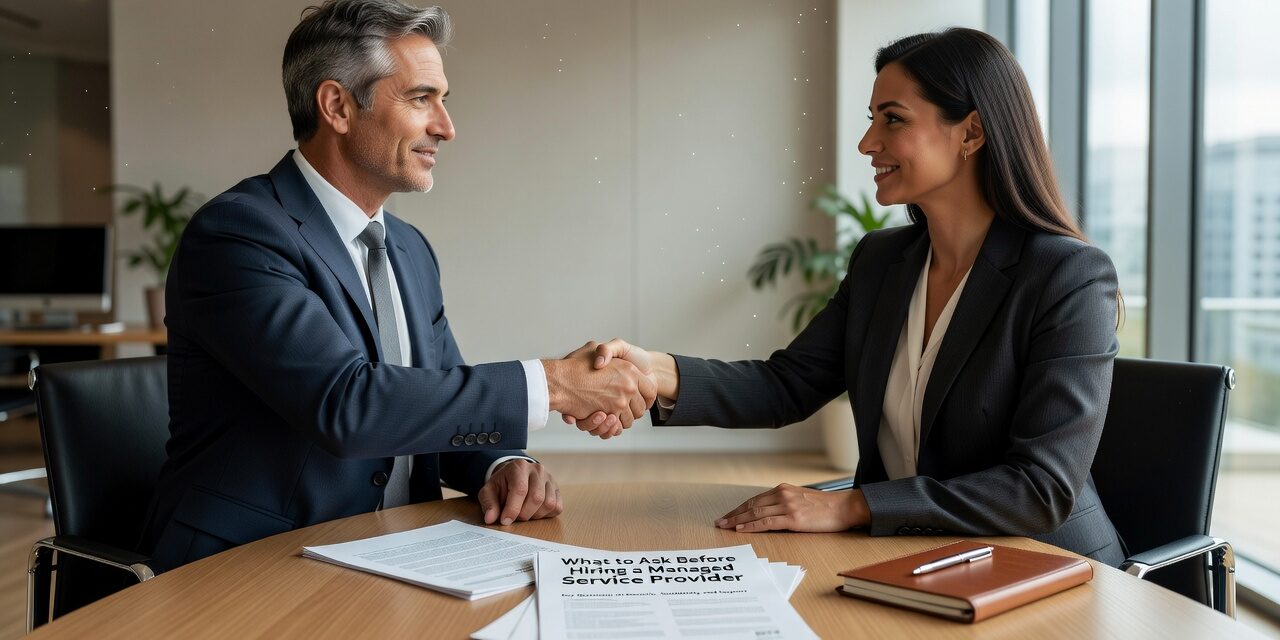 Know what to ask before hiring a managed service provider. A practical guide covering SLAs, onboarding, pricing, and red flags for business decision-makers.