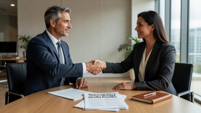 What to Ask Before Hiring a Managed Service Provider Featured Image Know what to ask before hiring a managed service provider. A practical guide covering SLAs, onboarding, pricing, and red flags for business decision-makers.