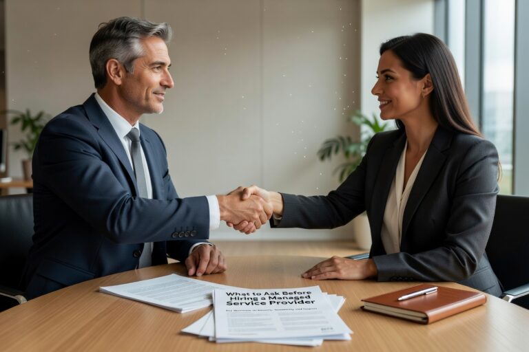 What to Ask Before Hiring a Managed Service Provider Featured Image Know what to ask before hiring a managed service provider. A practical guide covering SLAs, onboarding, pricing, and red flags for business decision-makers.