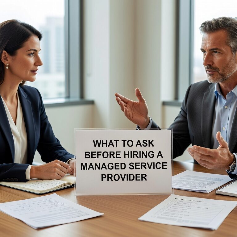 Essential questions to ask when evaluating IT service providers. Learn what to discuss about contracts, response times, security, and business continuity planning.