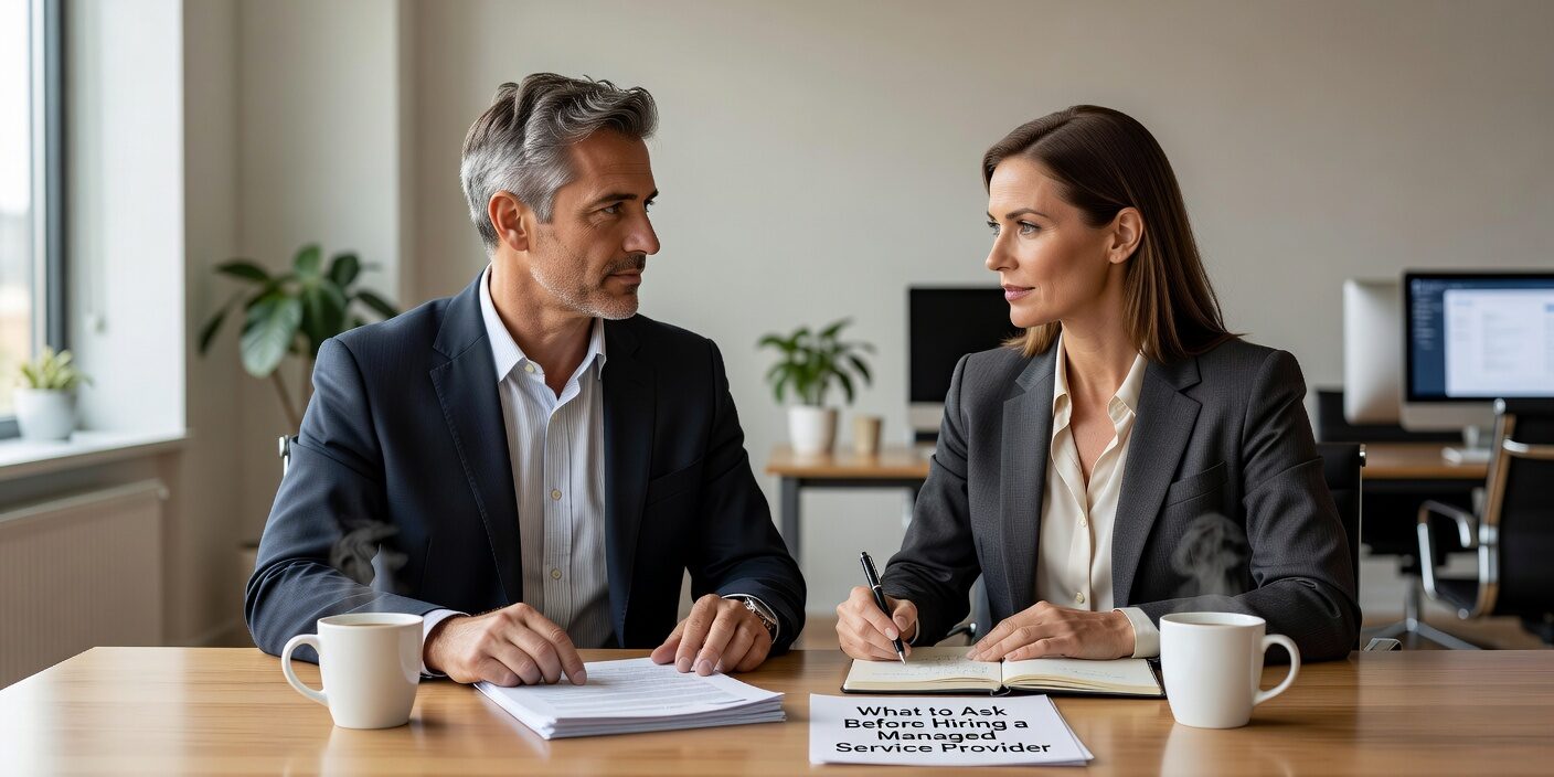 What to Ask Before Hiring a Managed Service Provider Featured Image Essential questions to ask potential managed service providers before hiring. Get clear on services, security, pricing, and support to find the right IT partner.
