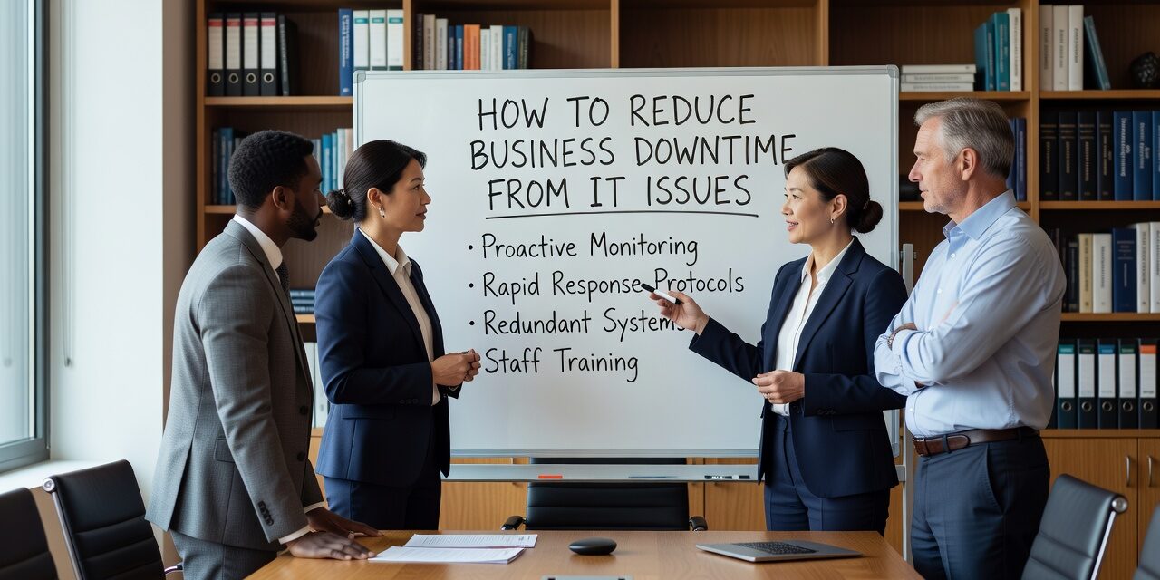 How to Reduce Business Downtime from IT Issues Featured Image Learn practical steps to reduce business downtime from IT issues — covering monitoring, backups, help desk priorities, and proactive maintenance habits.
