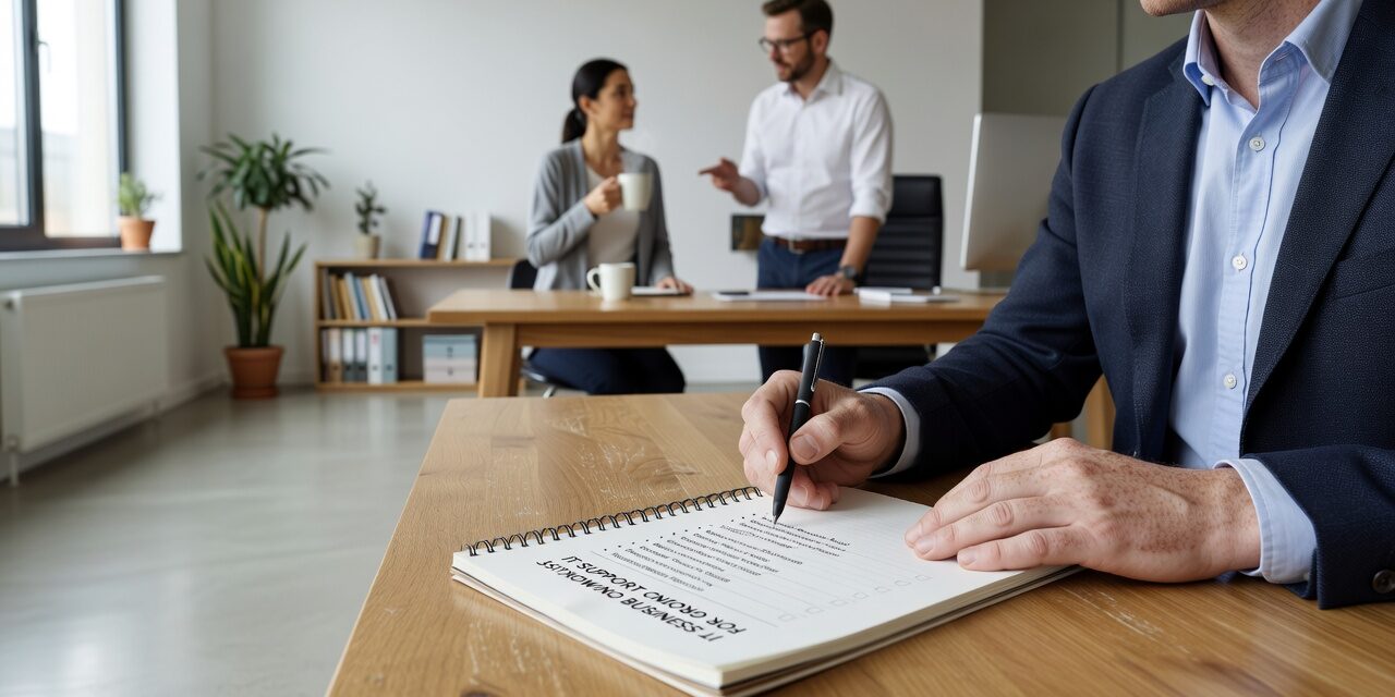 IT Support Checklist for Growing Businesses Featured Image Use this IT support checklist to find gaps in backups, security, vendor coverage, and tech planning before they become costly problems for your growing business.