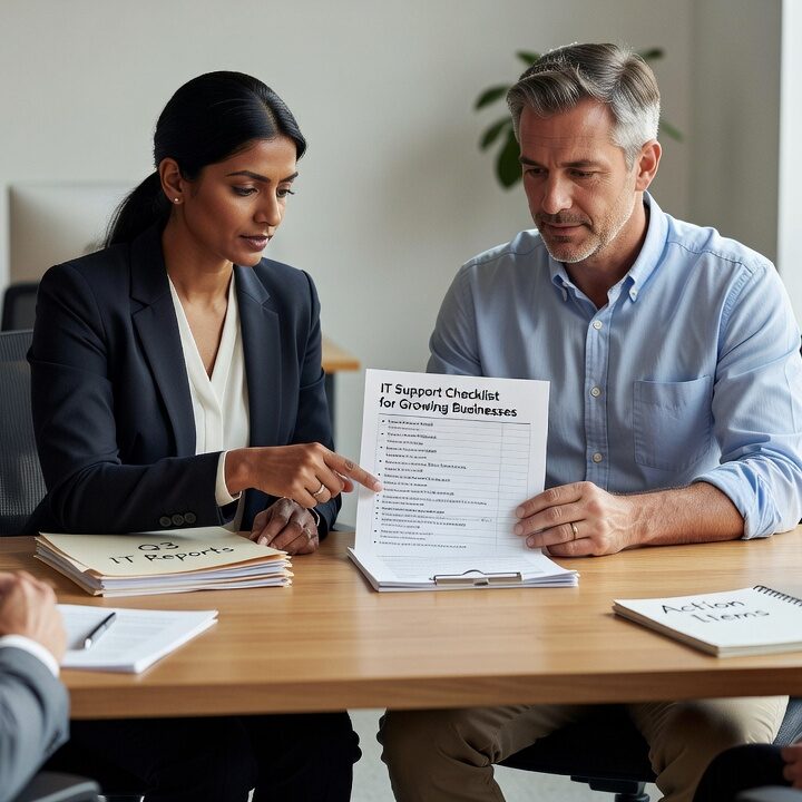 A practical IT support checklist for growing businesses covering backups, security, help desk, vendors, and planning before gaps turn into downtime.