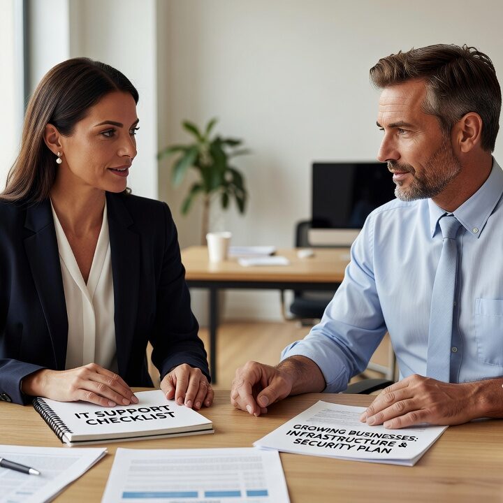 Use this IT support checklist for growing businesses to find gaps in backups, help desk coverage, network reliability, and technology planning.