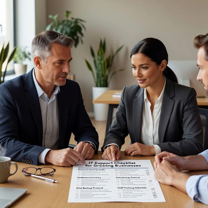 IT Support Checklist for Growing Businesses Featured Image A practical IT support checklist for growing businesses — covering help desk, backups, security, and vendor management without the jargon.