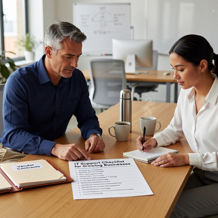 A practical IT support checklist for growing businesses covering security, backups, help desk, and vendor management to prevent downtime.