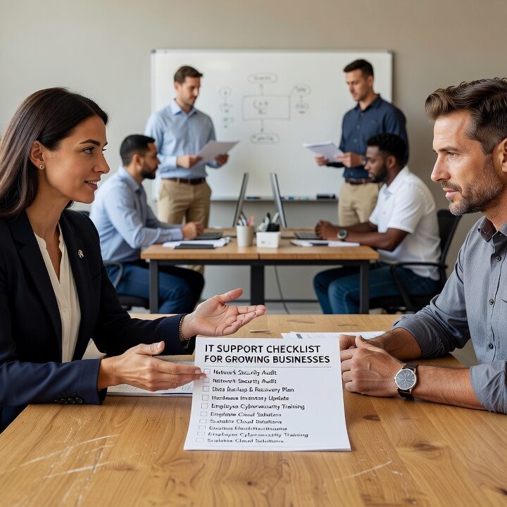 IT Support Checklist for Growing Businesses Featured Image Use this IT support checklist to identify gaps in security, backups, help desk, and planning before they cause downtime or disruption.