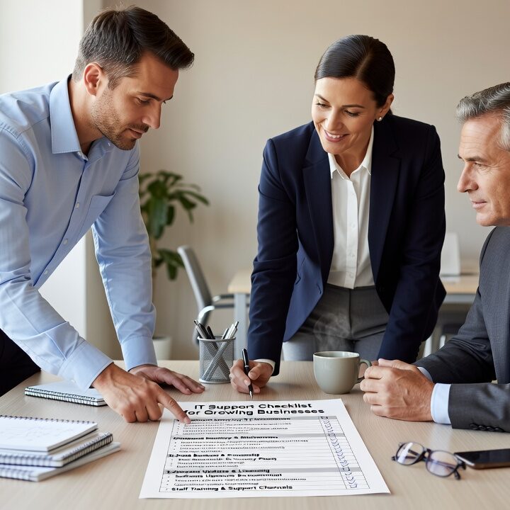 IT Support Checklist for Growing Businesses Featured Image Use this practical IT support checklist to identify gaps in help desk, network reliability, backup, and cybersecurity before they cause real problems.