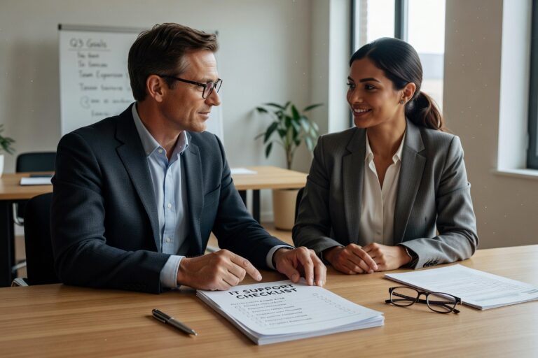 IT Support Checklist for Growing Businesses Featured Image Use this IT support checklist for growing businesses to identify gaps in help desk coverage, backups, documentation, and proactive monitoring.