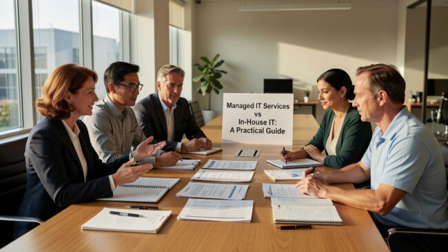 Managed IT Services vs In-House IT: A Practical Guide Featured Image Comparing managed IT services vs in-house IT? This plain-language guide covers real costs, coverage gaps, and how to decide what's right for your business.