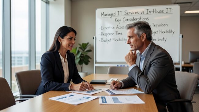 Managed IT Services vs In-House IT: How to Choose Featured Image Weighing managed IT services vs in-house IT? This guide breaks down real costs, coverage gaps, and how to choose the right model for your business.
