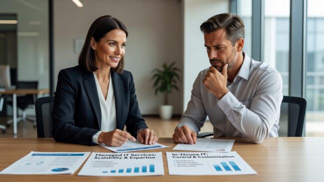 Managed IT Services vs In-House IT: How to Choose Featured Image Comparing managed IT services vs in-house IT? This practical guide covers real costs, coverage gaps, and how to decide what fits your business.