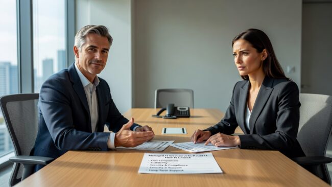 Managed IT Services vs In-House IT: How to Choose Featured Image Comparing managed IT services vs in-house IT? See the real cost, coverage gaps, and how to decide what's right for your growing business.