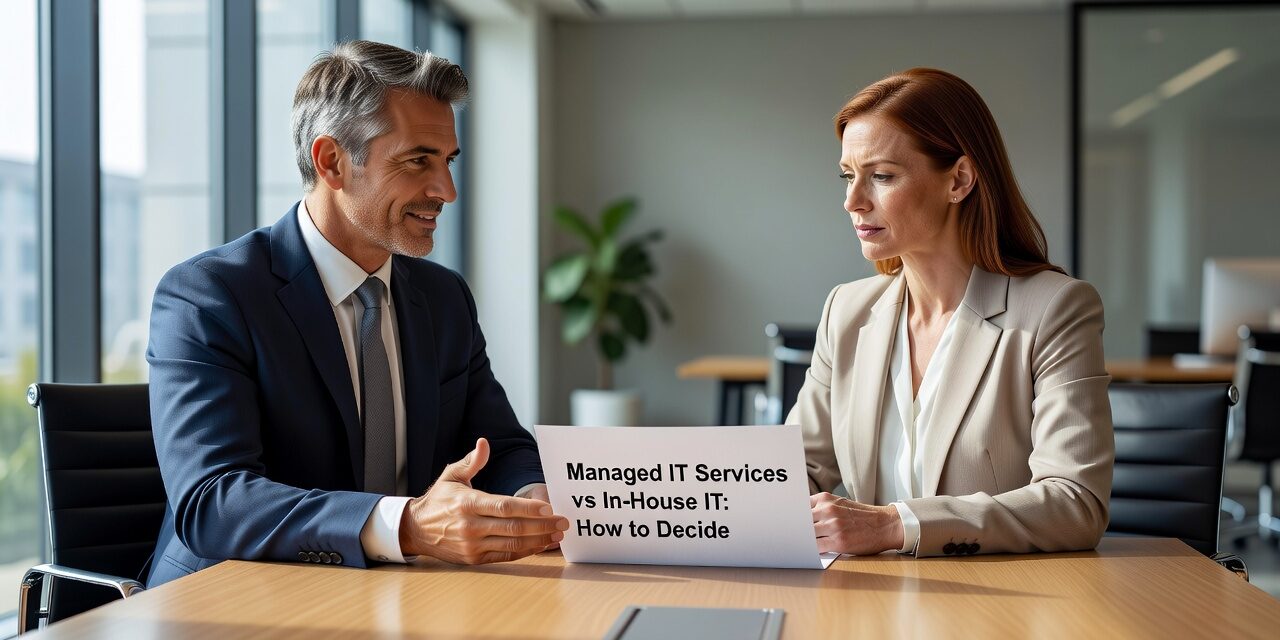Managed IT Services vs In-House IT: How to Decide Featured Image Comparing managed IT services vs in-house IT? Here's a plain-language breakdown to help business owners decide which model fits their operation.