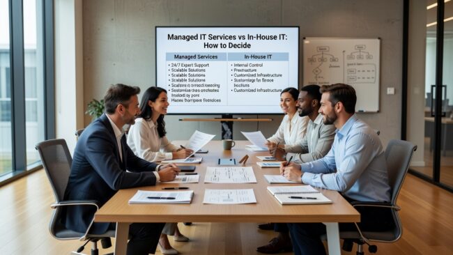 Managed IT Services vs In-House IT: How to Decide Featured Image Managed IT services vs in-house IT: a practical guide to help business owners and managers choose the right support model for their size and needs.