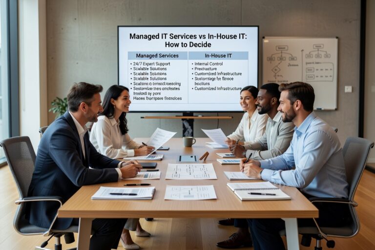 Managed IT Services vs In-House IT: How to Decide Featured Image Managed IT services vs in-house IT: a practical guide to help business owners and managers choose the right support model for their size and needs.